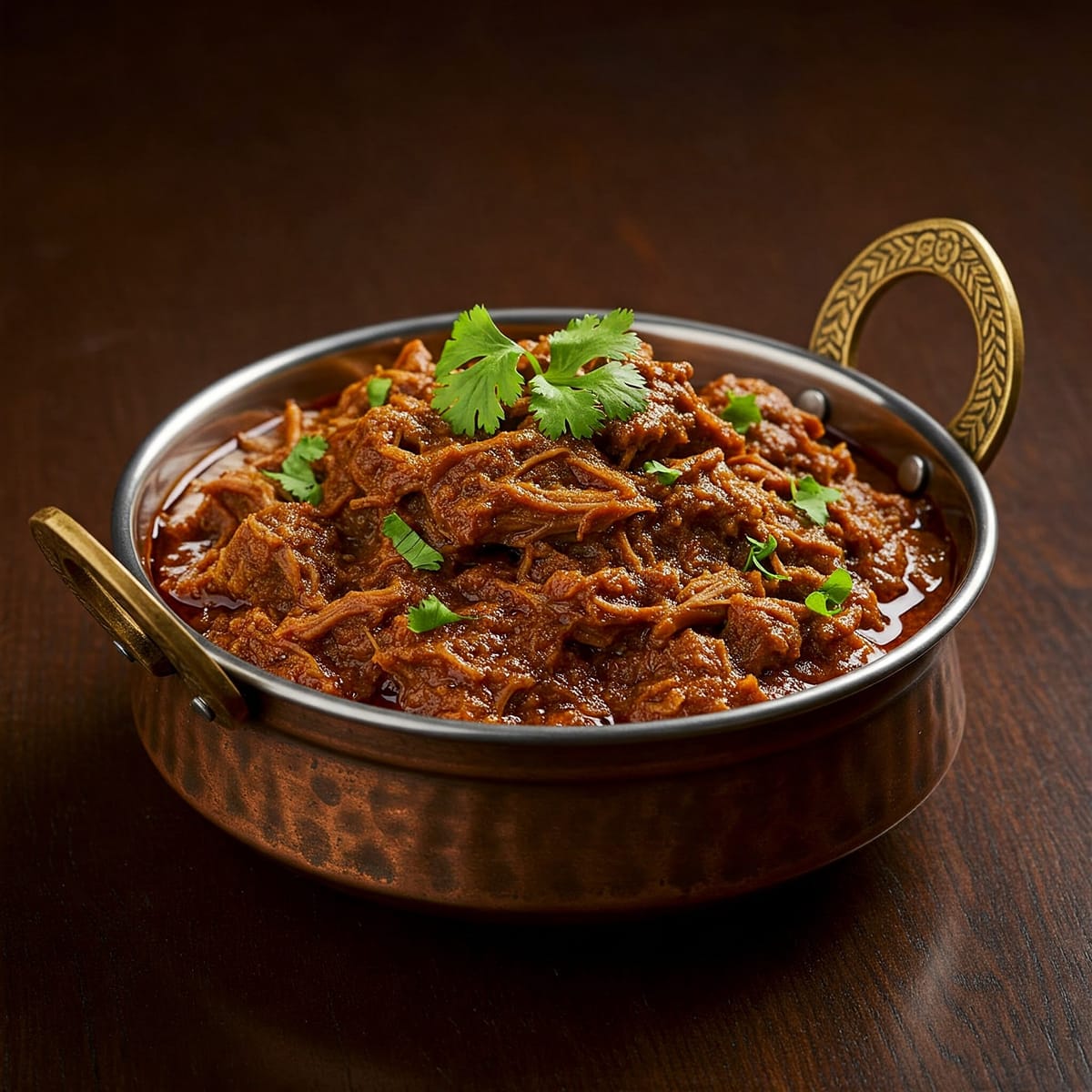 Lamb Curry, braised lamb in a dark spiced gravy